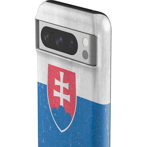 Slovakia Flag Distressed Google Pixel 8 Pro Impact Case
